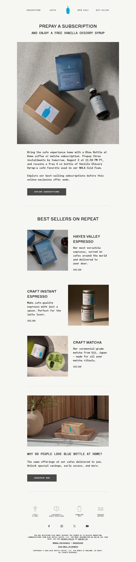 邮件模板创意 Blue Bottle Coffee 48