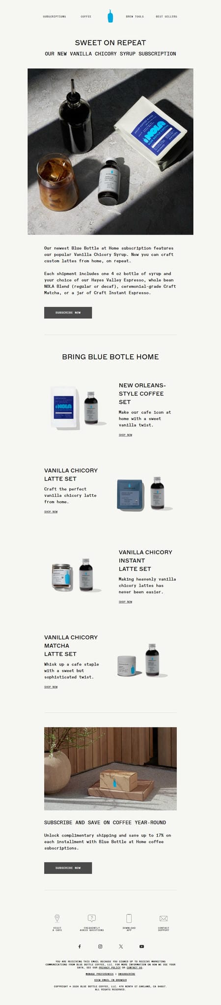 邮件模板创意 Blue Bottle Coffee 49