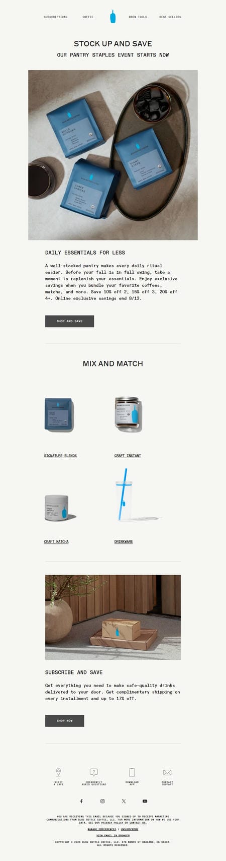 邮件模板创意 Blue Bottle Coffee 50