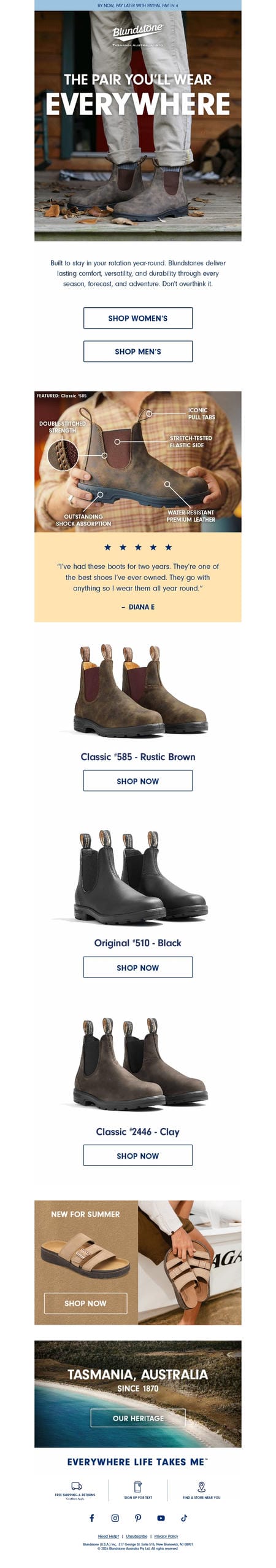 邮件模板创意 Blundstone Usa 123