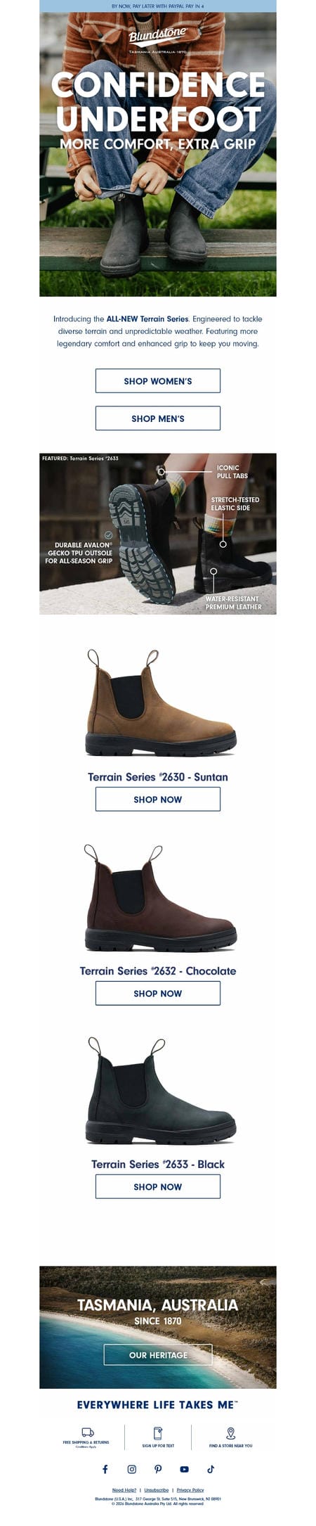 邮件模板创意 Blundstone Usa 125