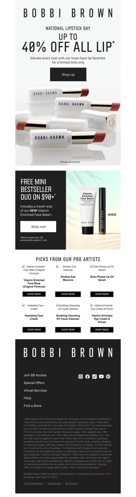 邮件模板创意 Bobbi Brown Cosmetics 298