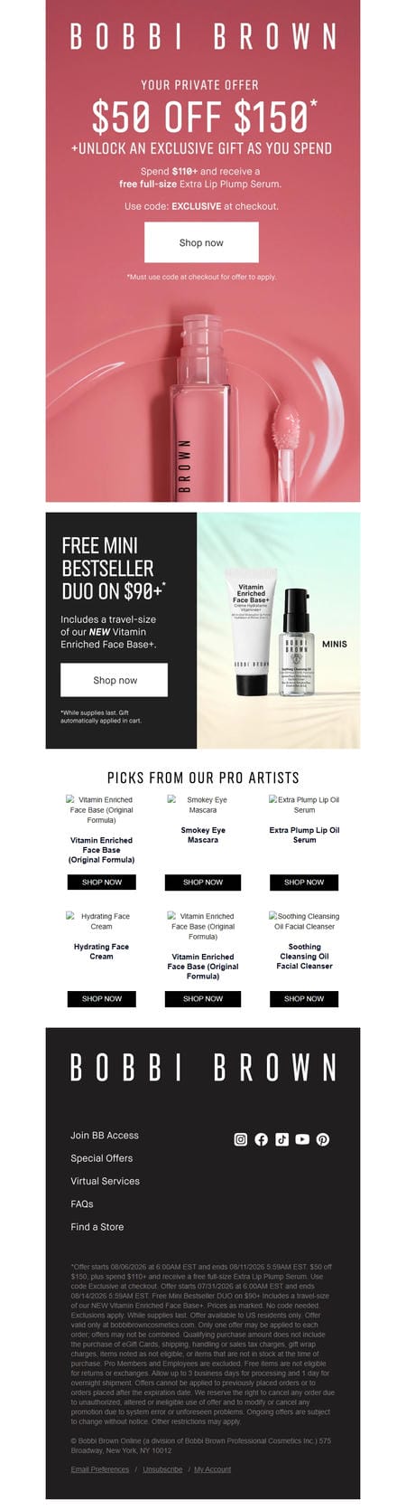 邮件模板创意 Bobbi Brown Cosmetics 301