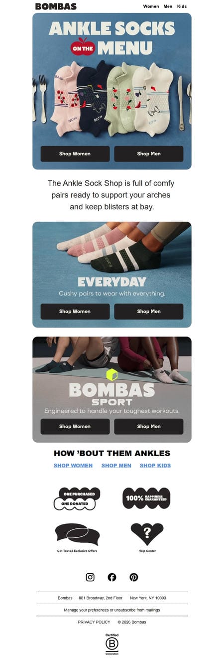 邮件模板创意 Bombas 270