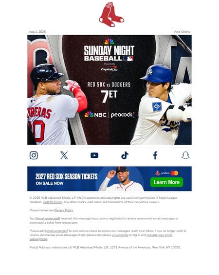 邮件模板创意 Boston Red Sox 21