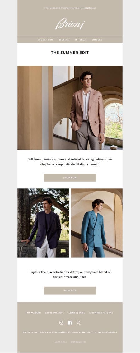 邮件模板创意 Brioni 84