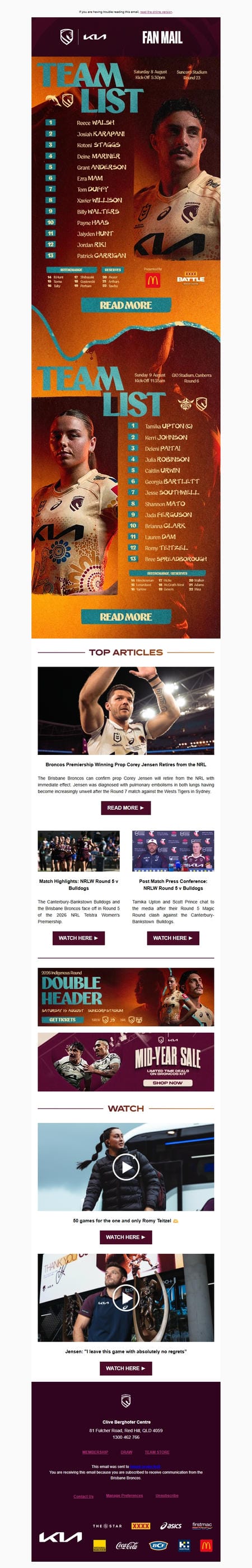 邮件模板创意 Brisbane Broncos 134