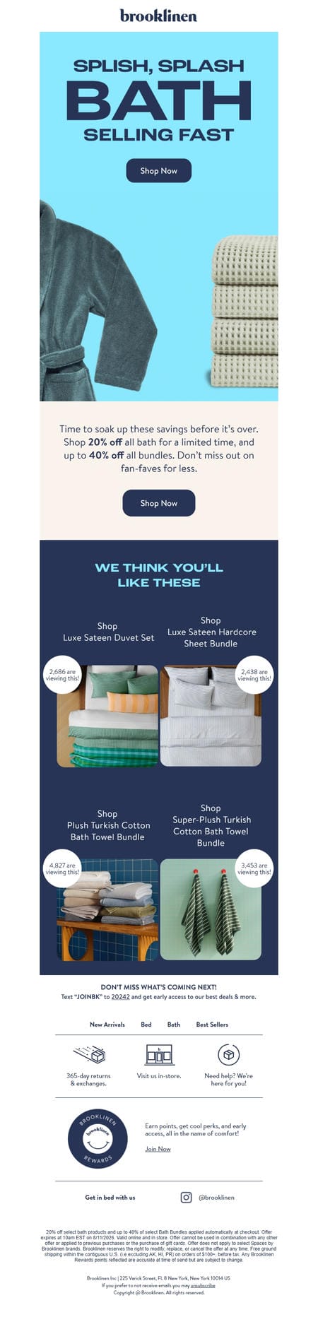 邮件模板创意 Brooklinen 333