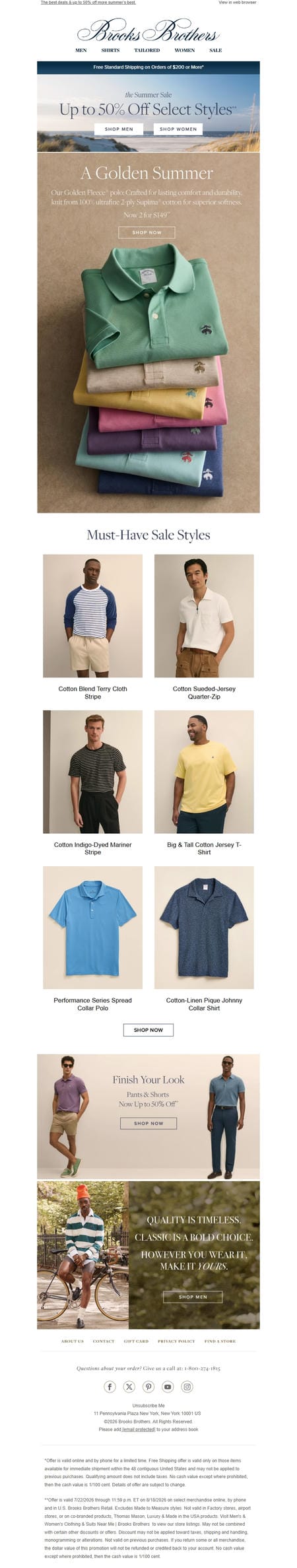 邮件模板创意 Brooks Brothers 365