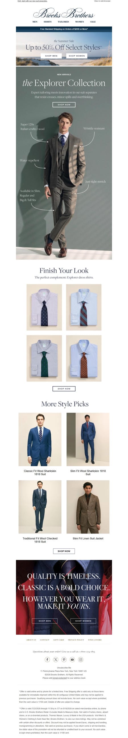 邮件模板创意 Brooks Brothers 366