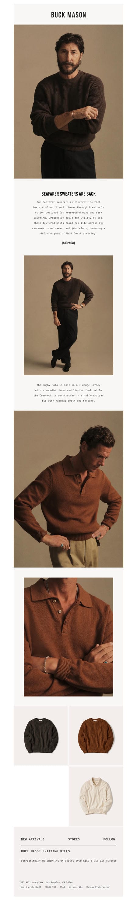 邮件模板创意 Buck Mason 166