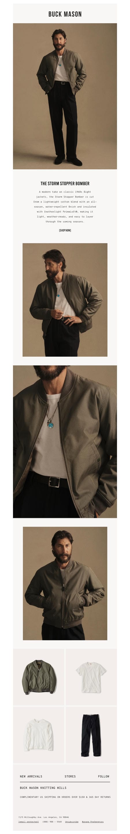 邮件模板创意 Buck Mason 171