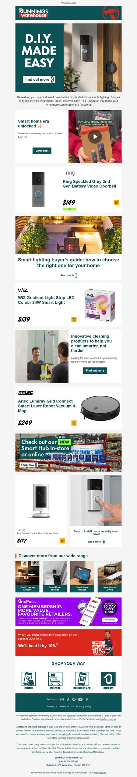 邮件模板创意 Bunnings 173