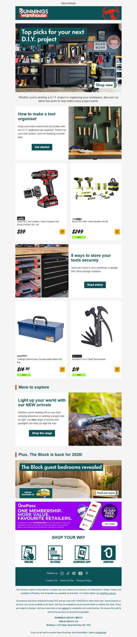 邮件模板创意 Bunnings 179