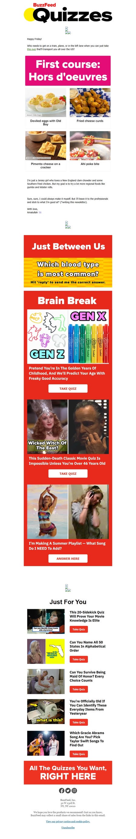 邮件模板创意 Buzzfeed Quizzes 99