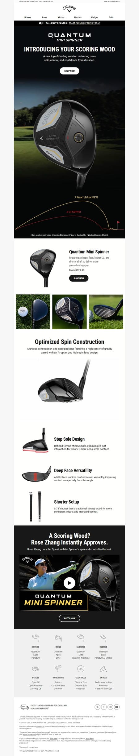 邮件模板创意 Callaway Golf 232
