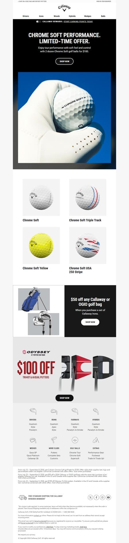 邮件模板创意 Callaway Golf 234
