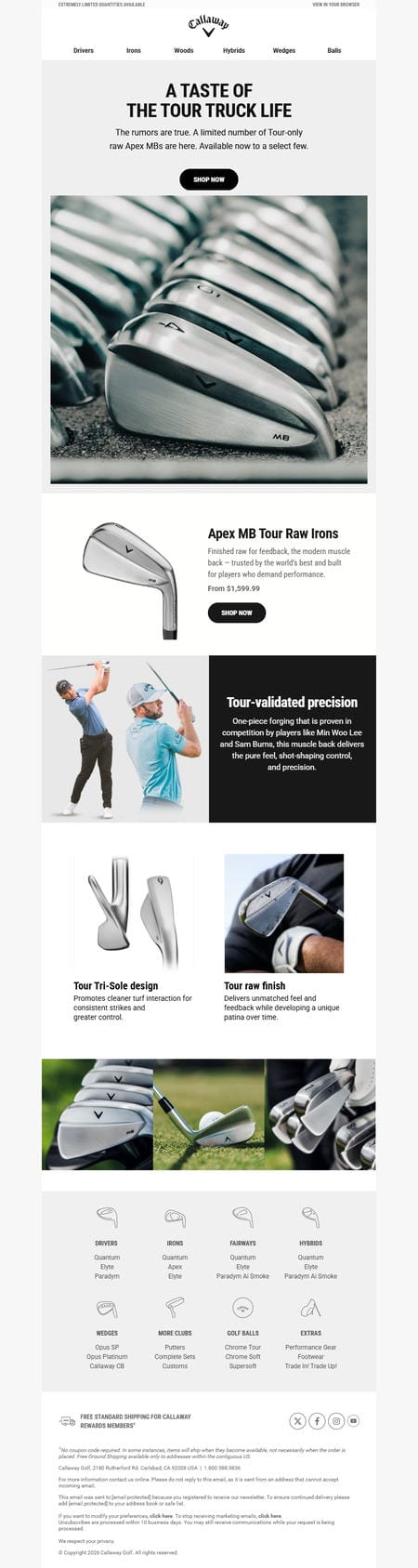 邮件模板创意 Callaway Golf 235