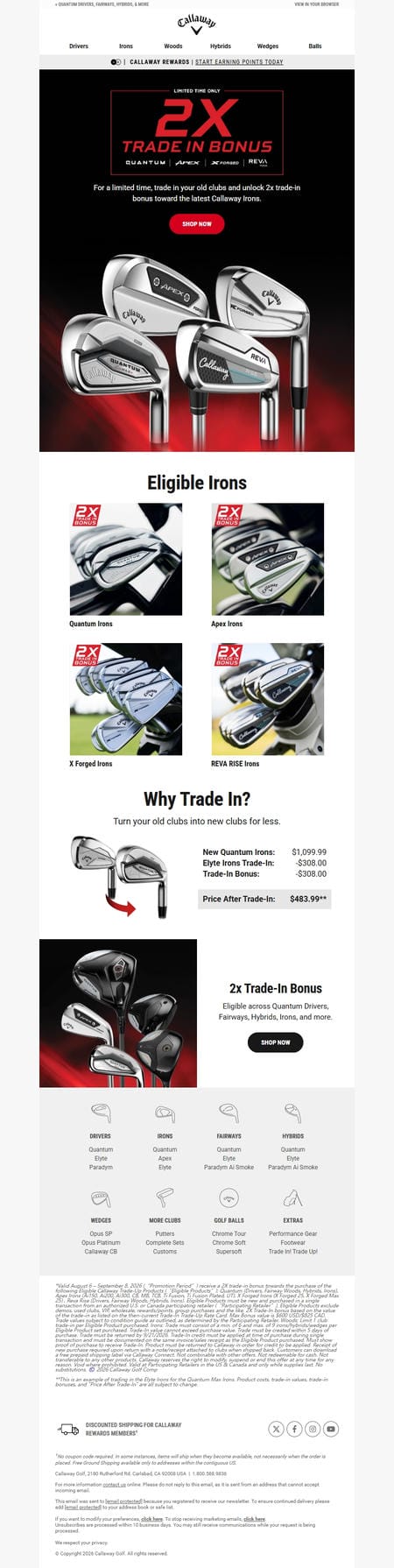 邮件模板创意 Callaway Golf 237