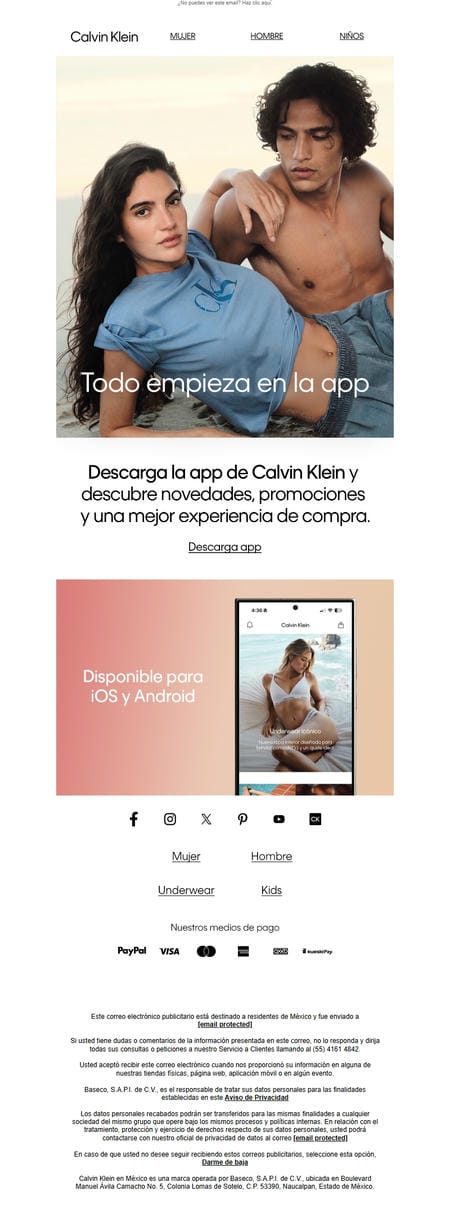 邮件模板创意 Calvin Klein 359