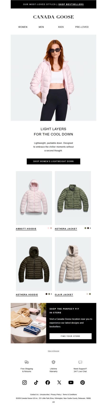 邮件模板创意 Canada Goose 124