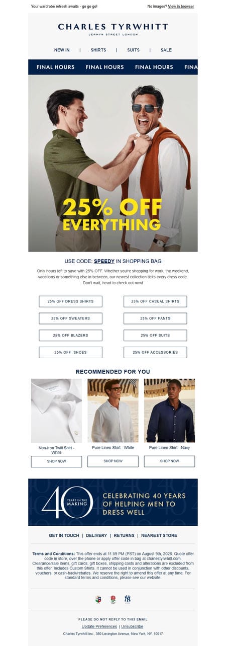 邮件模板创意 Charles Tyrwhitt 49