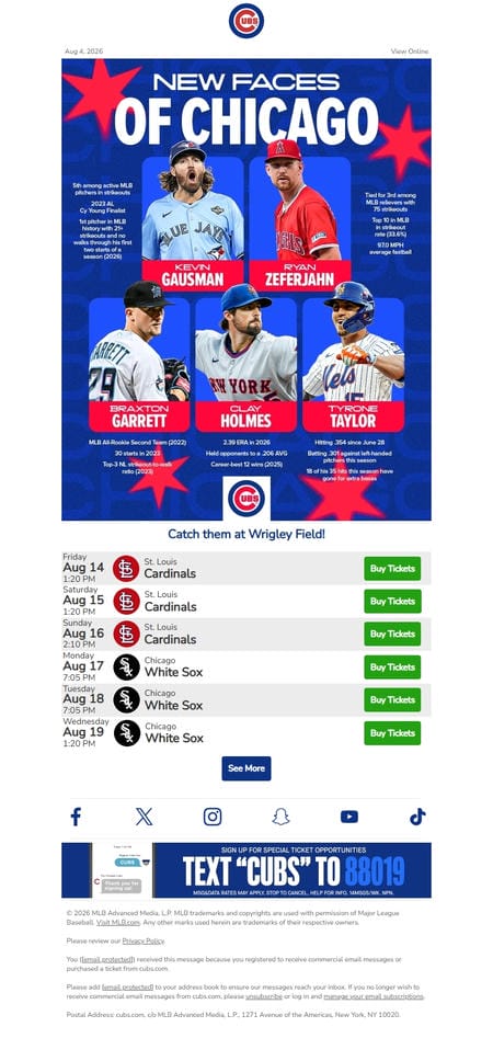邮件模板创意 Chicago Cubs 42