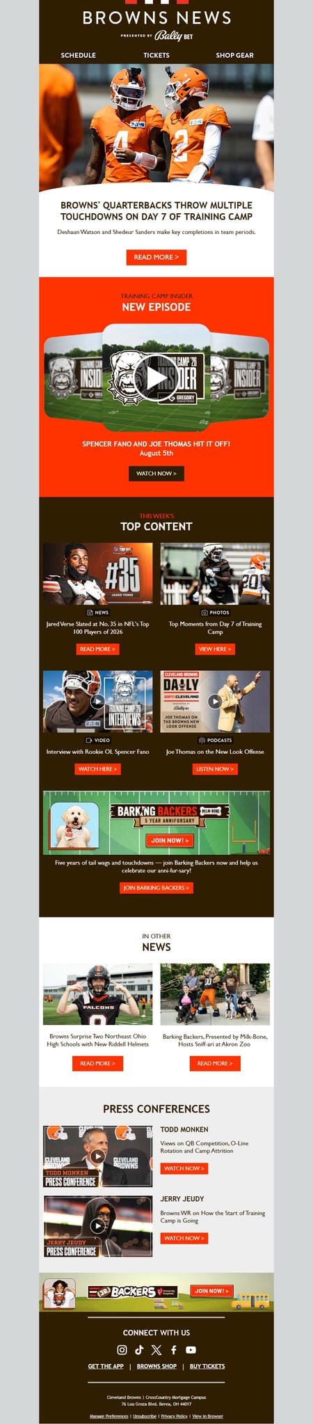 邮件模板创意 Cleveland Browns 84