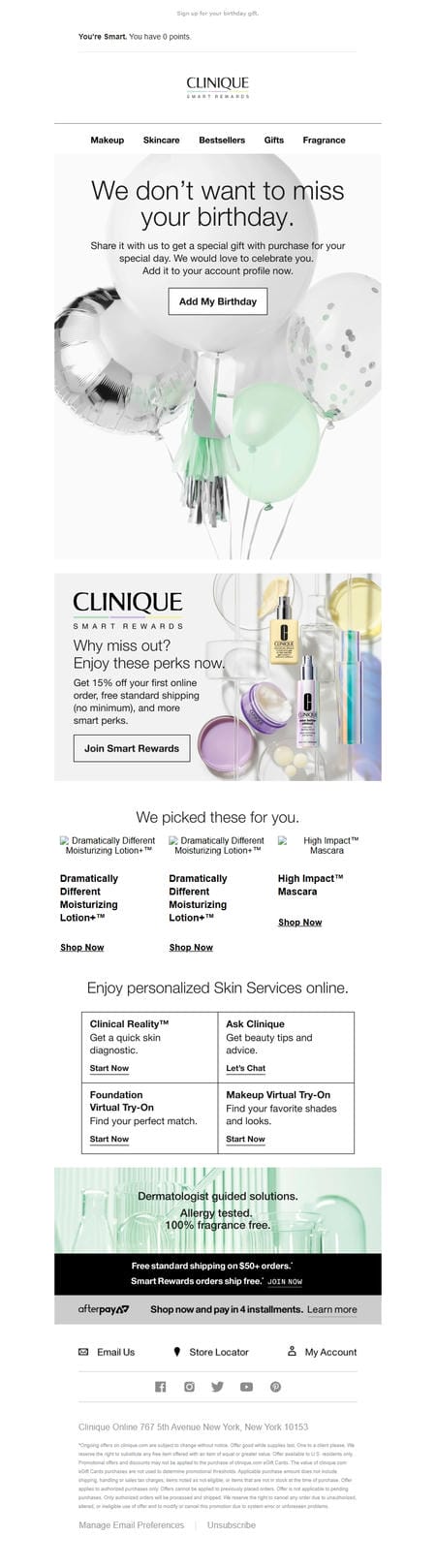 邮件模板创意 Clinique Online 88