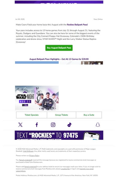 邮件模板创意 Colorado Rockies 43