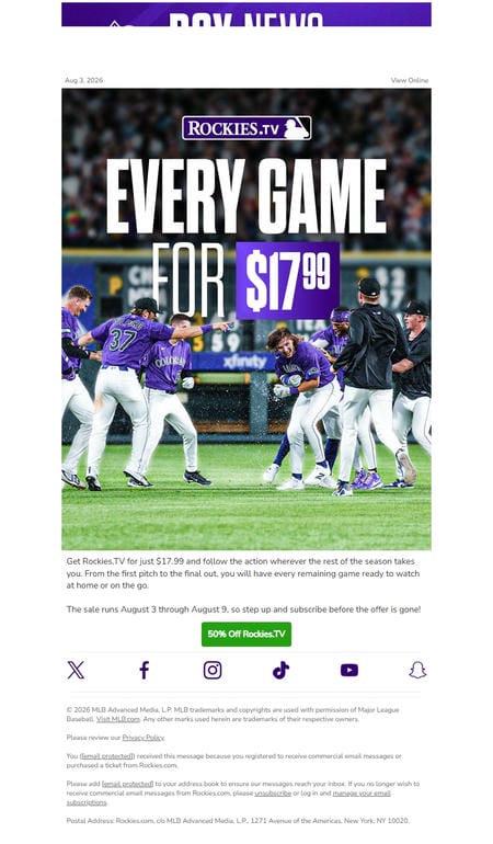 邮件模板创意 Colorado Rockies 45