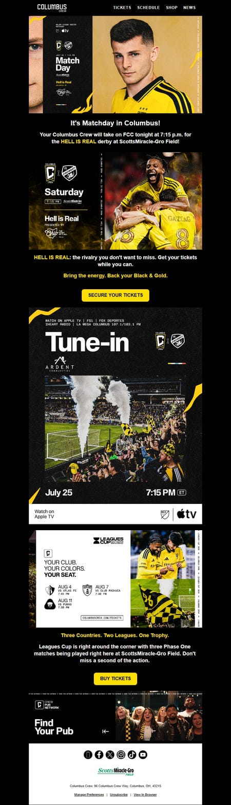 邮件模板创意 Columbus Crew 150