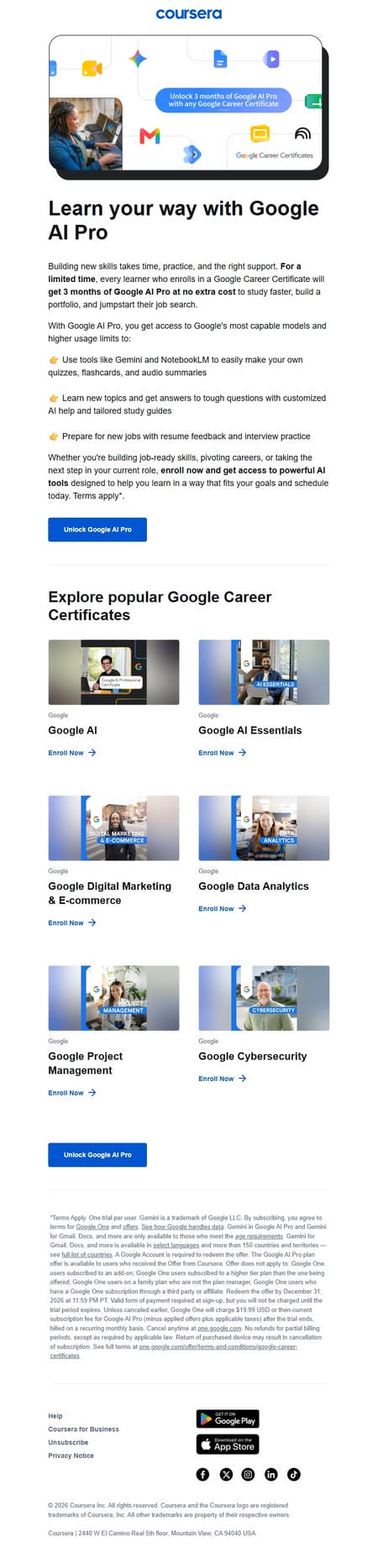邮件模板创意 Coursera 80