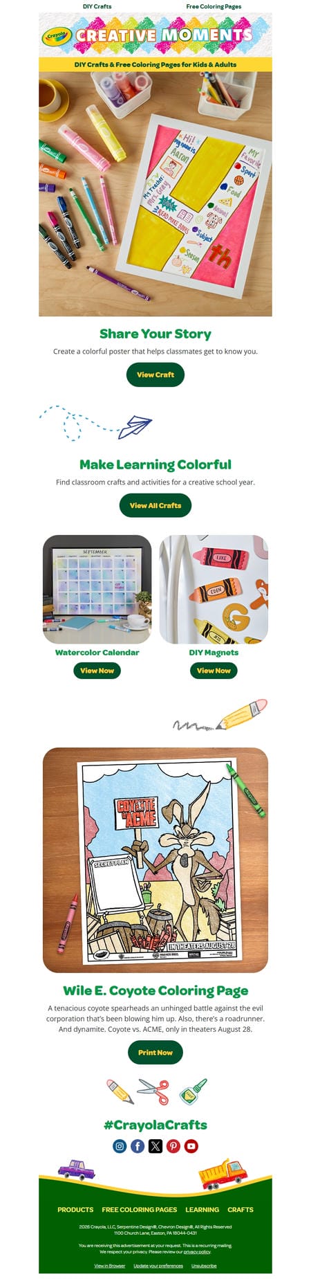 邮件模板创意 Crayola 122
