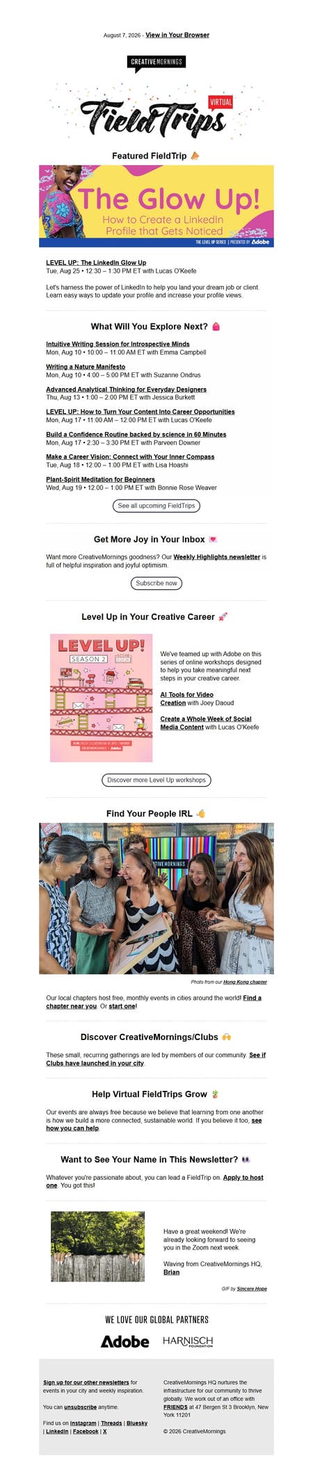 邮件模板创意 Creativemornings Hq 49