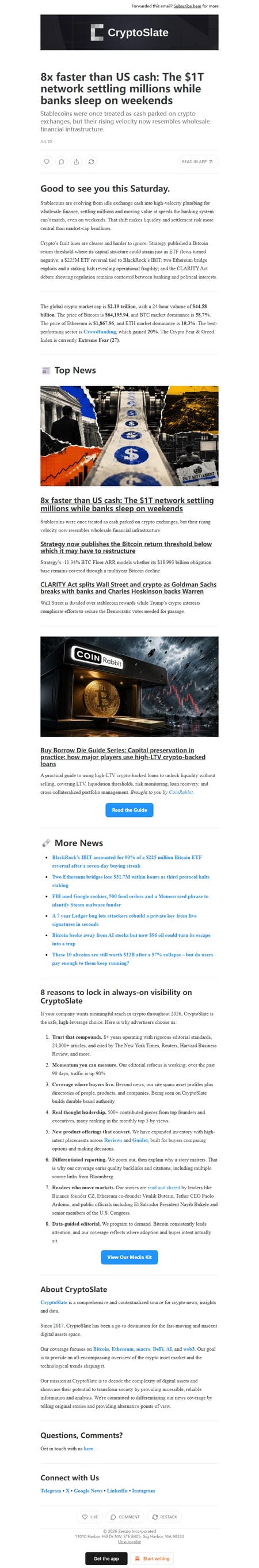 邮件模板创意 Cryptoslate 237