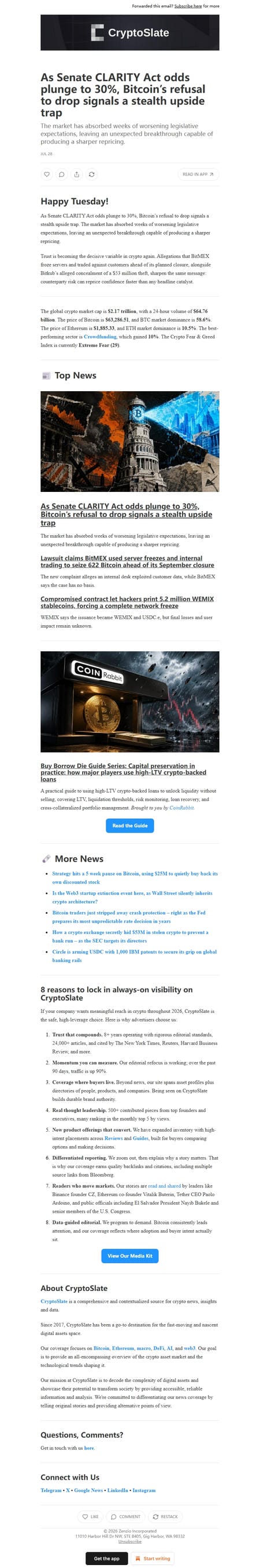 邮件模板创意 Cryptoslate 239