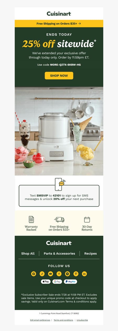 邮件模板创意 Cuisinart 136