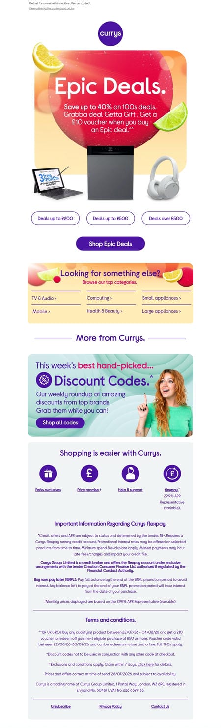邮件模板创意 Currys 144