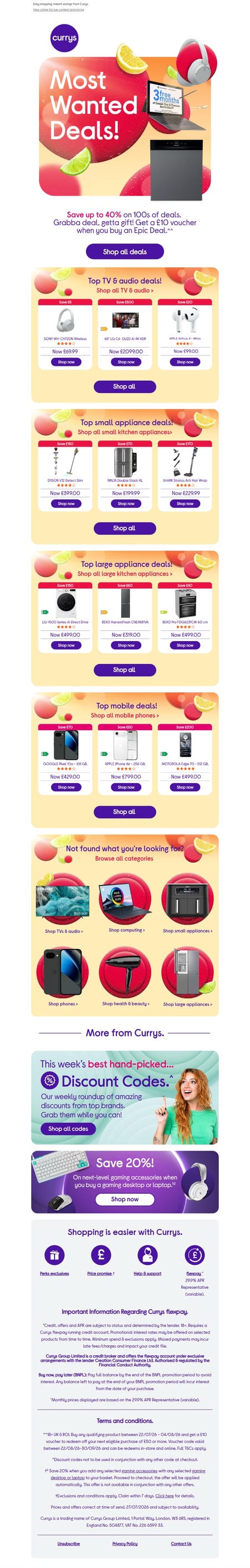 邮件模板创意 Currys 145