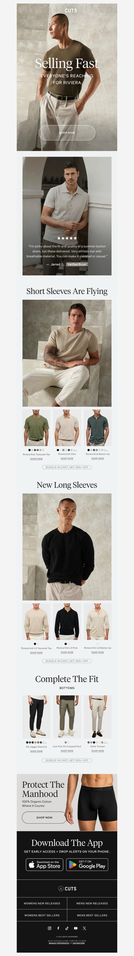 邮件模板创意 Cuts Clothing 114