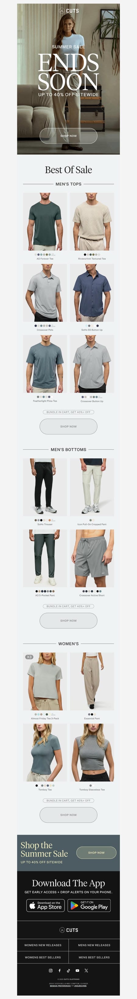 邮件模板创意 Cuts Clothing 115