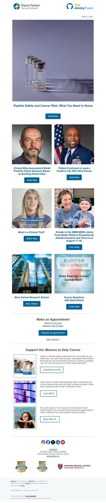 邮件模板创意 Dana Farber Newsletter 29