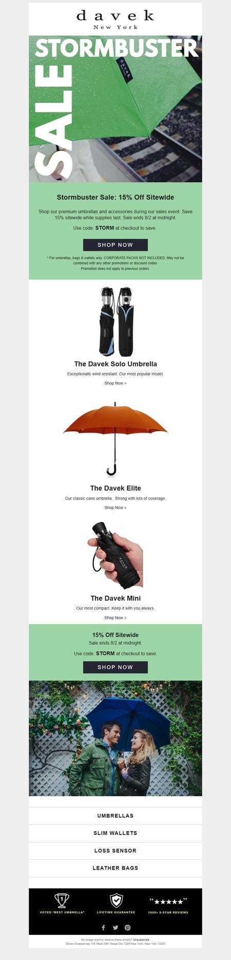 邮件模板创意 Davek Umbrellas 79