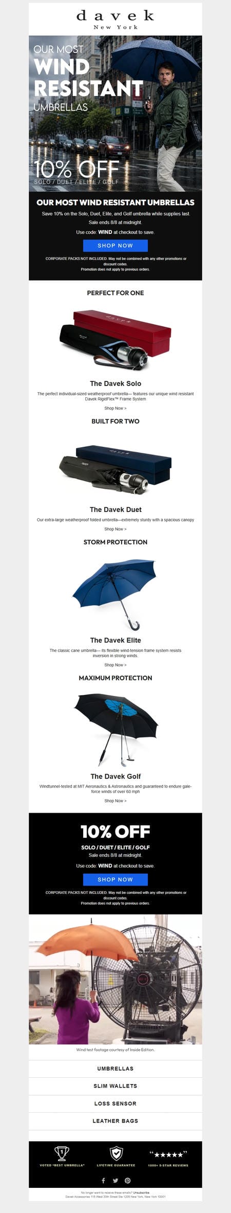邮件模板创意 Davek Umbrellas 80