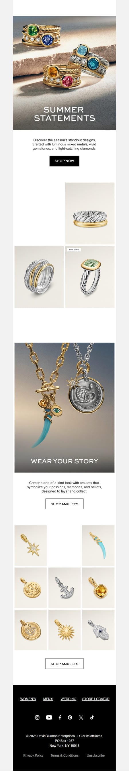 邮件模板创意 David Yurman 220