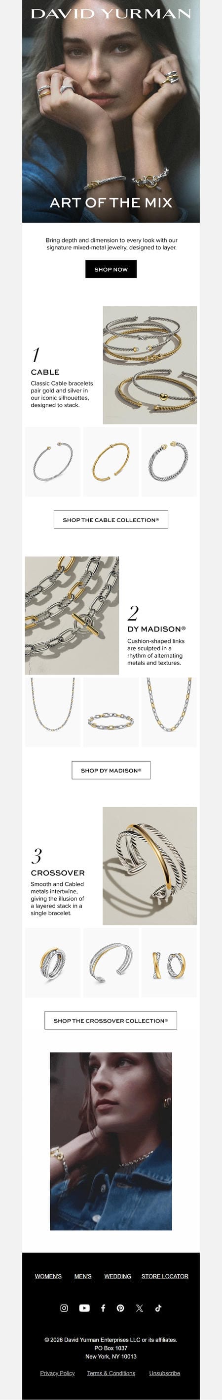 邮件模板创意 David Yurman 225
