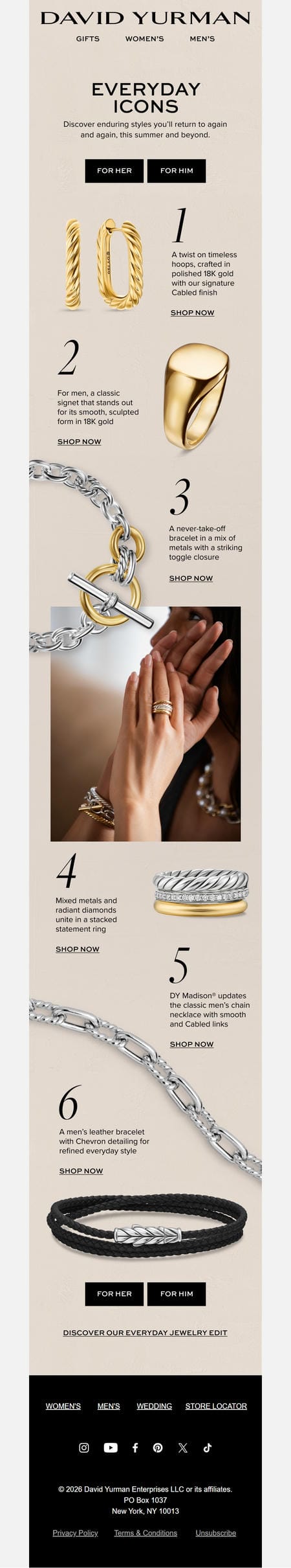 邮件模板创意 David Yurman 229
