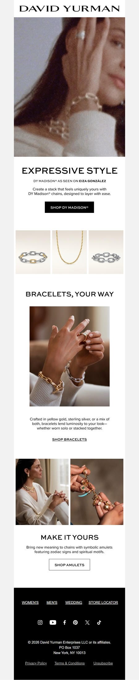 邮件模板创意 David Yurman 230
