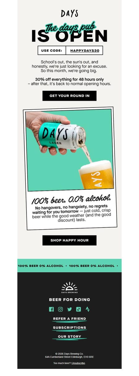 邮件模板创意 Days Brewing Co 127